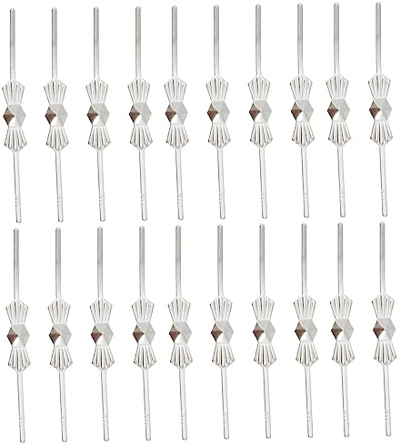 200 Stück Metall Kronleuchterverbinder mit Schleifenclip Silber | Kristallleuchten, Einfache Montage und Demontage, Wiederverwendbar, Hohe Tragkraft