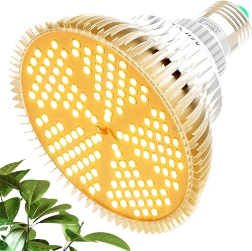 Foco de cultivo de plantas de 25 W, luz de crecimiento LED de espectro completo puro y cálido para plantas de interior, foco de cultivo E26 para casa, jardín, hidropónico de semillas suculentas,