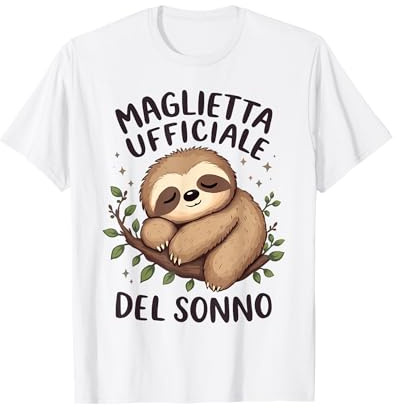 Bradipo Pigiama Camicia Da Notte Bambini Donna Uomo Dormire Maglietta