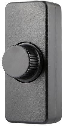 LED Dimmer Switch 1 Gang: Inline Dimmer Switch with Rotary Control Trailing Edge Dimmer Switches Rated 3-100W for Home and RV Use For Dimmable LED Lamps, and Halogen Bulbs (Black Square)