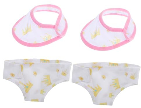 UPKOCH 2sätze Puppenbabyzubehör Puppenhöschen Und Schürze Set Für Puppen Puppenkleidung Accessoires Puppenunterwäsche Für Kleinkinder Puppen Rollenspiele