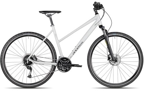 Axess Veris Cross Trapez | Crossbike | Damenfahrrad | 27-Gang Schaltung | Hydraulische Scheibenbremsen