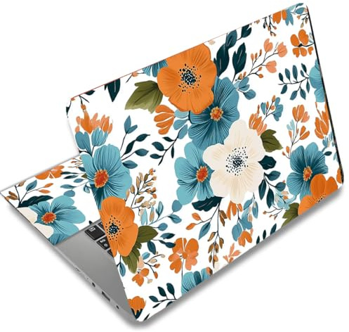 SUPERDANT Adhesivo para Portátil con diseño de Flores abstractas Protector de Vinilo para Laptop con Modelos de Universal para 12 13 13.3 14 15 15.4 15.6