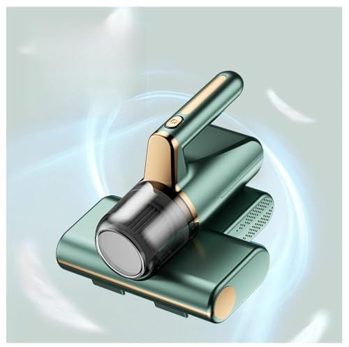 Wizvox Aspirador De Colchones Acaros, Elimina El 99,9% De AléRgenos Y áCaros del Polvo Antiacaros VibracióN De Alta Frecuencia, IluminacióN Ultravioleta MáQuina para Lavar Sofá,Green