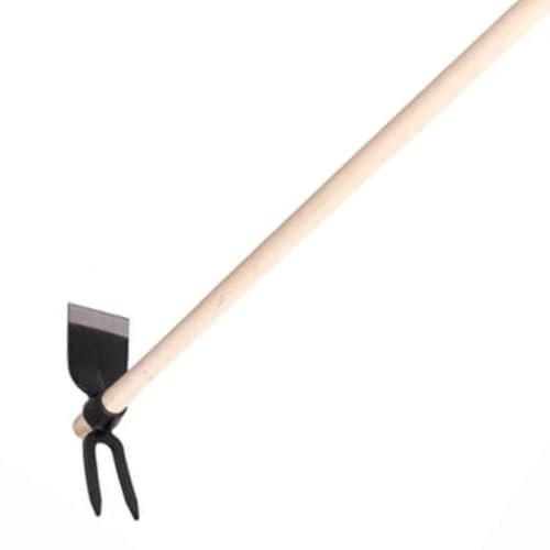 Zappa Quadra Bidente Professionale in Acciaio Forgiato con Manico Lungo in Faggio – Attrezzo Artigianale per Giardinaggio, Orto e Rimozione Erbacce (700GR)