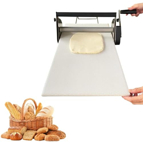 Professional Manual Dough Sheeter, Puff Pastry Machine, with Adjustable Thickness Levels, for Croissants, Pizza & Pasta, Food-Grade PP Non-Stick,RS101