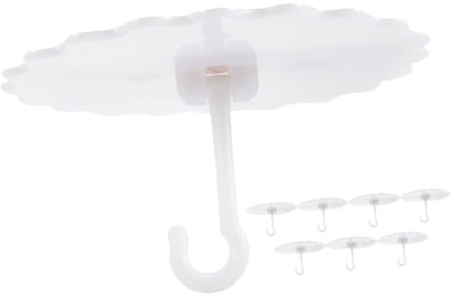 ERINGOGO 8 Pezzi Ganci Adesivi per Tende da Baldacchino Plastica Resistenti e Facili da Installare per Soffitti Cupola