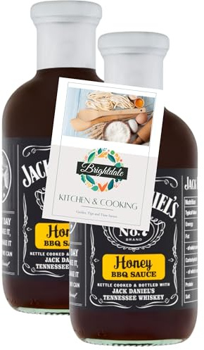 Bbq Sauce Bundle with JD Gluten Free Honey Bbq Sauce 553g 2 Pack + Brightdale Kitchen Booklet