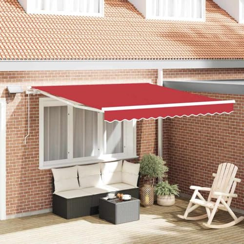 INLIFE Einziehbare Markise with 300 x 250 cm Rot,Heim & Garten,Rasen & Garten,Garten & Balkon,Markisen,19.26 KG,3330142