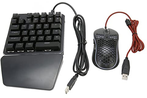 EIMSOAH Bluetooth Wired Gaming Keyboard Mouse Converter Mobile Game Combo Pack, Intelligente Makrotastenprogrammierung für