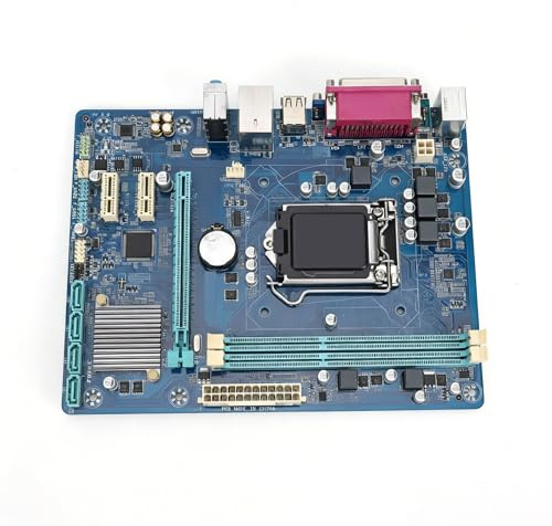 Fockety Scheda Madre per Computer, H61M DS2 LGA 1155 DDR3 per Processori I3 I5 I7, Scheda Desktop con Supporto Massimo per DDR4 Fino a 16 GB, Madre ATX per gaming.