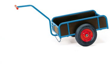 Fetra Transportgeräte mtmecm4 Schubkarre 1 Achse spritzwasserdicht, 795 mm x 445 mm Plattform, Rollen ø 260 mm x 85 mm, 680 mm Höhe