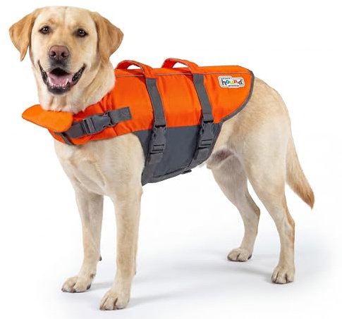 Outward Hound Granby Splash Orange Dog Life Jacket, Large