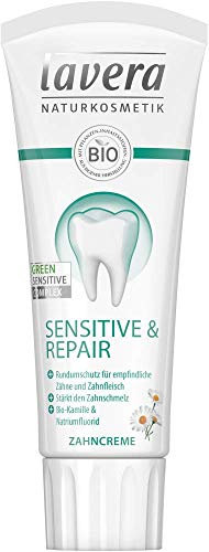 Lavera Zahncreme Sensitive & Repair mit Bio-Kamille & Natriumfluorid 3er Vorteilspack (3 x 75ml)