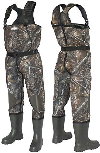 Wathose Neopren 5mm Herren Anglerhose mit Eva Stiefel Gr 41 wasserdichte Watthosen Fischer Teich Männger Angel Watstiefel Hose