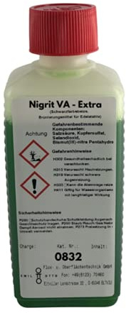 100 g Schwarzfärbe-Schnellbeize NIGRITVA - Extra, zum Kaltbrünieren - Schwarzfärben von Spezial- u. Sonderstahllegierungen sowie für hochlegierte Edelstähle