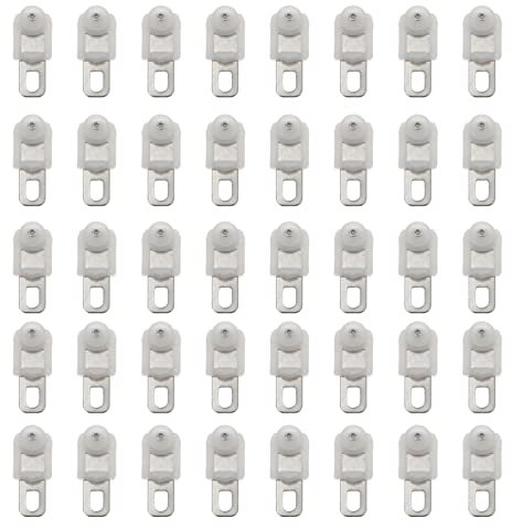 Yardwe 50pcs Heavy Duty Curtain Track Glider Hooks Curtain Track Sliding Rollers