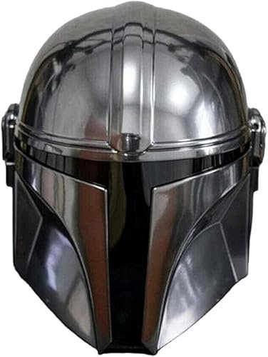 THOR INSTRUMENTS Steel Mandalorian Helmet SCA Medieval Helm for Halloween Costume Theater Role-Play Armour Helmet Great Item