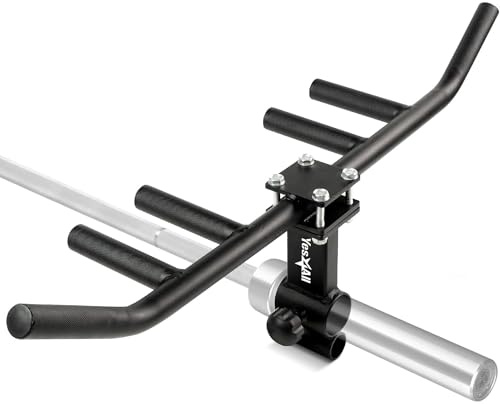 Yes4All 550lbs Multi Grip Rowing Handle, T Row Attachment for Muscle Training - Premium Steel 1 inch & 2 inch Bar Compatibility, Any Height Fit, Superior Grip