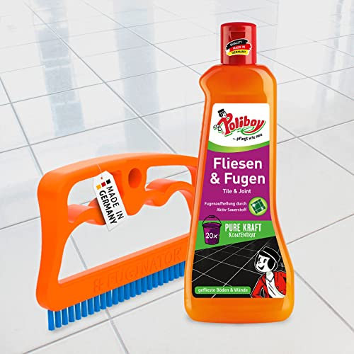 FUGINATOR® Fugenbürste, Reinigungsbürste und Poliboy Fliesen- und Fugenreiniger 500 ml