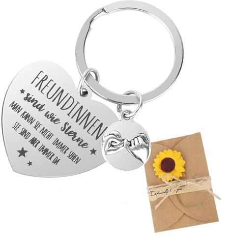 Beste Freundin Geschenke, Freundinnen Schlüsselanhänger, Herz Schlüsselanhänger Mit Grußkarte & Kraftpapier Umschlag, Osterngeschenk Geburtstag Geschenke Für Freundinnen, Geschenke für Freundin | Beste Freundin Geschenke, mit Kraftpapier Umschlag, Freundschaftsgeschenk, für Freundinnen, Geschenke für Freundin