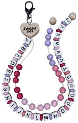Tanja Schulz Shop Rechenkette mit Namen | personalisiertes Einschulungsgeschenk | Schulanfang | Rechenhilfe aus Holz | für die Schultüte, Grundschule, Kita-Abschied | handgefertigt in Deutschland