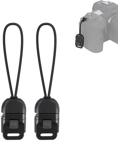 JJC 2pcs Camera Straps Quick Release Buckle Set, Quick Release Loops Clips Connector Buckles for Sony Canon Nikon Cameras Strap Eyelet-2 x 4mm System Connectors, Camera Neck Strap Rapid Buckle Adapter