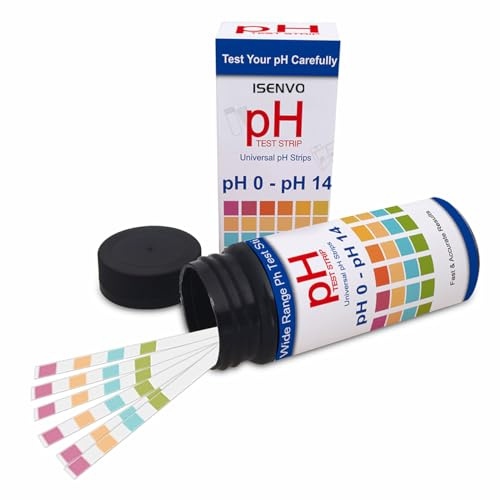 100pcs pH Teststreifen, pH-Wert 0-14, Schnell pH-Tests für Urin, Speichel, Trinkwasser, Labore, Aquarien, Fitnessstudios, Pools(Universell)