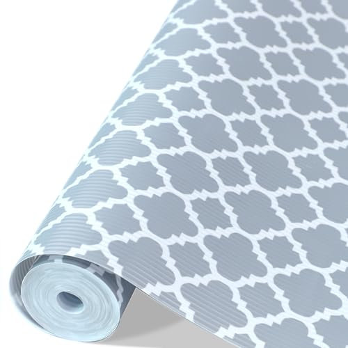 GMSWEET Regaleinlagen für Küchenschränke, 61 cm breit x 60 cm, nicht klebend, rutschfest, wasserdicht, Kühlschrankkiner, starker Halt, Speisekammerregale, Badezimmer, Schubladenmatte, Schrankeinlage