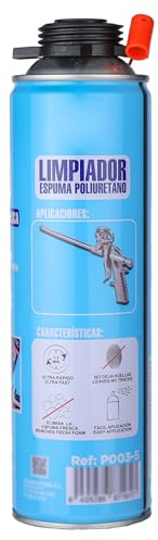 Limpiador de Espuma de Poliuretano - 500 ml - Elimina Residuos de Espuma Fresca con Eficacia y Extra Rápido - 1 unidad