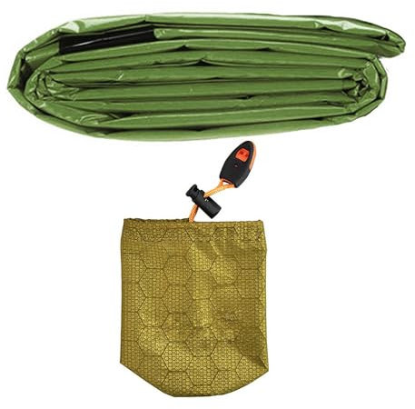 Survival-Schlafsack wasserdicht, Survival-Schlafsack - Thermoschlafsack | Winddichter, wasserdichter, kompakter, Dicker, ultraleichter, langlebiger Biwaksack, wasserdicht für Camping-Abenteuer