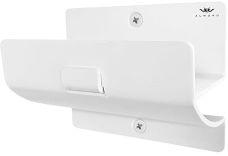 ALWORG Gancio per Scala Bianco da Muro - Ganci da Muro per Scala e Sgabello - Ganci Garage a Muro per Accessori Garage e Appendi Attrezzi