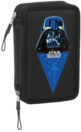 safta Star Wars Rebellion - Trousse Scolaire pour Enfant, avec 29 Outils Inclus, Pratique et Polyvalente, qualité et résistance, 12,5 x 4 x 19,5 cm, Noir, M, Décontracté