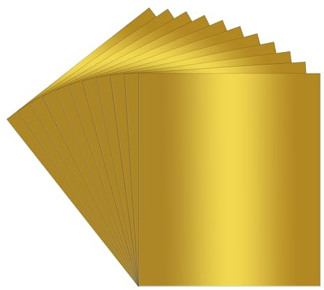 Cartoncino A4 Oro Specchio 250 g/m² – 60 fogli (21 x 29,7 cm) per Inviti, Scrapbooking, Decorazioni e Progetti Scolastici