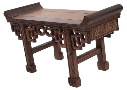Ciieeo Mesa de Wengué de Madera para Escritorio Estante de Exhibición para Bonsáis Soporte de Madera para Plantas Maceta para Centro de Mesa