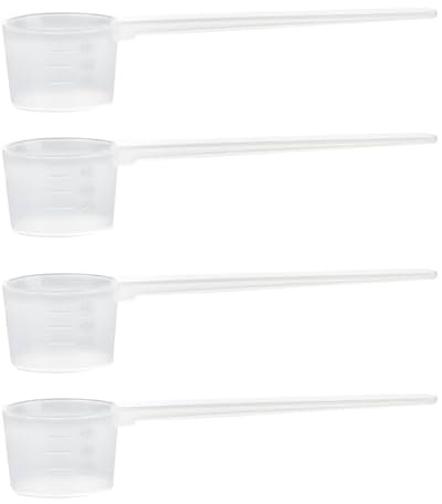 4 Pezzi Di Cucchiai Di Plastica Trasparente, 5G Misurini, 10 Ml Misurini, Cucina Condimento Cucchiai, Mini Proteine Cucchiai, Cucchiaini Da Caffè, Latte In Polvere Misurini.