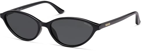 SOJOS Oval Schmal Polarisierte Cat Eye Sonnenbrille Damen Sunglasses | Retro Katzenauge Chic 90er Stil Leichte UV400 Brille SJ2656