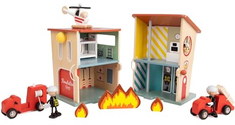 Classic World Estación de bomberos con figuras