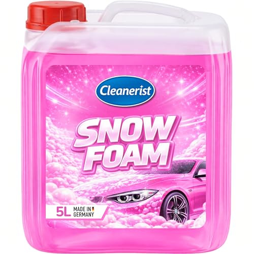 Cleanerist | Snow Foam Pink 5L Konzentrat - Extrem dicker Reinigungsschaum für Foamer & Schaumlanze - Autoshampoo Vorwäsche & Autopflege - Aktivschaum Auto, Motorrad & Wohnwagen Reiniger - Citrus