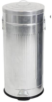 KITCHEN MOVE Brooklyn - Papelera de Cocina con Pedal (30 L, Acero Inoxidable, galvanizado)