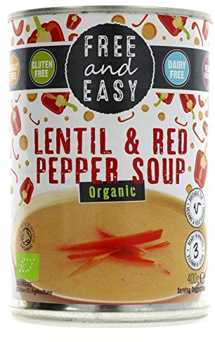 Free & Easy Lentilles Organique Et De Poivron Rouge Soupe 400G - Paquet de 2