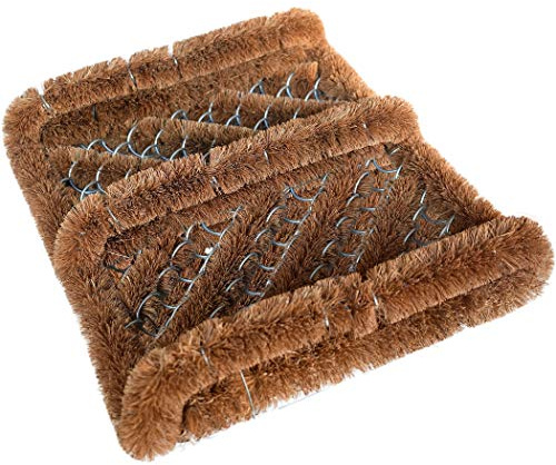 NINAMAR Natural Coir Boot Scraper Door Mat - 13 x 12 inch