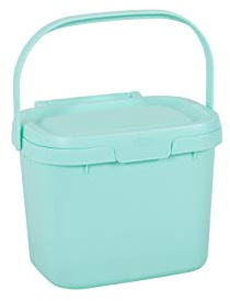 Addis 518418 Everyday Kitchen Food Waste Compost Caddy Bin, 4.5 Litre, Blue Haze