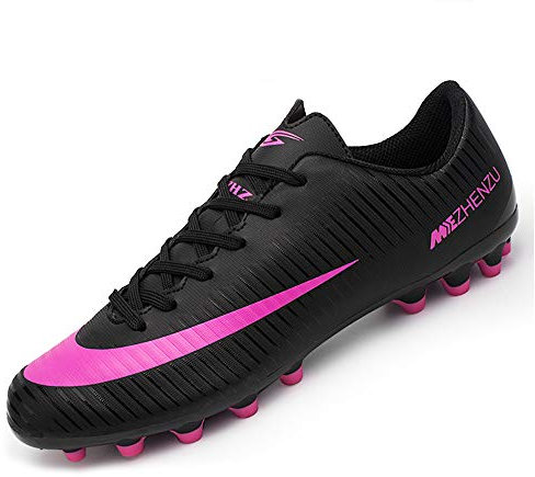 BOTEMAN Fotbollsskor för män andningsbara pojkar flickor fotbollsskor skor professionella fotbollsskor unisex, Svart, 41 EU