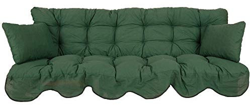 PATIO Hollywoodschaukel Auflage 180x50 cm Minorca Sitzpolster Rückenlehne 2 Seitenkissen Befestigungsschnüre Volant vorne