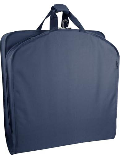WallyBags® 40” Deluxe Travel Garment Bag, Navy, 40-Inch, 40” Deluxe Travel Garment Bag
