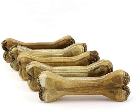 DOGBOSS Kauknochen mit Cistus Incanus (Zistrose) aus 100% natürlichen Zutaten in verschiedenen Größen und Geschmack (5er mit Cistus Incanus und Pansen, 12 cm)