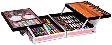 SMSOM Art Supplies, 200-Pack Deluxe Art Set Handwerk Zeichnung Malerei Kit, Kreative Geschenkbox für Erwachsene Künstler Anfänger Kinder Mädchen Jungs