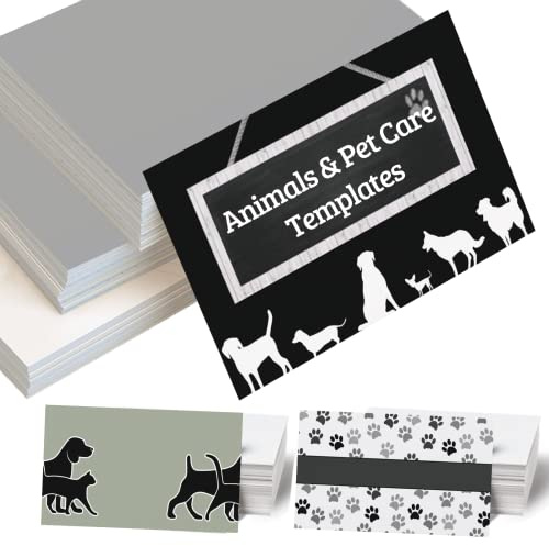Visitenkarten Personalisiert Visitenkarten Erstellen 100 Stück beidseitiger Druck mit Ihrem Logo Karten für Kleinunternehmen – Haustier- & Tierpflege