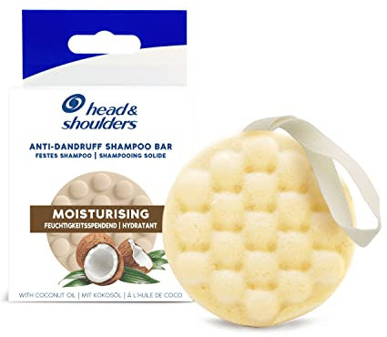 Head & Shoulders Anti-Dandruff Solid Shampoo Bar, Moisturising, With Coconut Oil, 70g